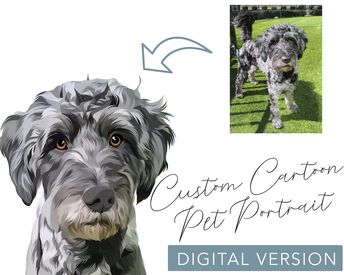 Dijital Çizim Özel Köpek Portresi