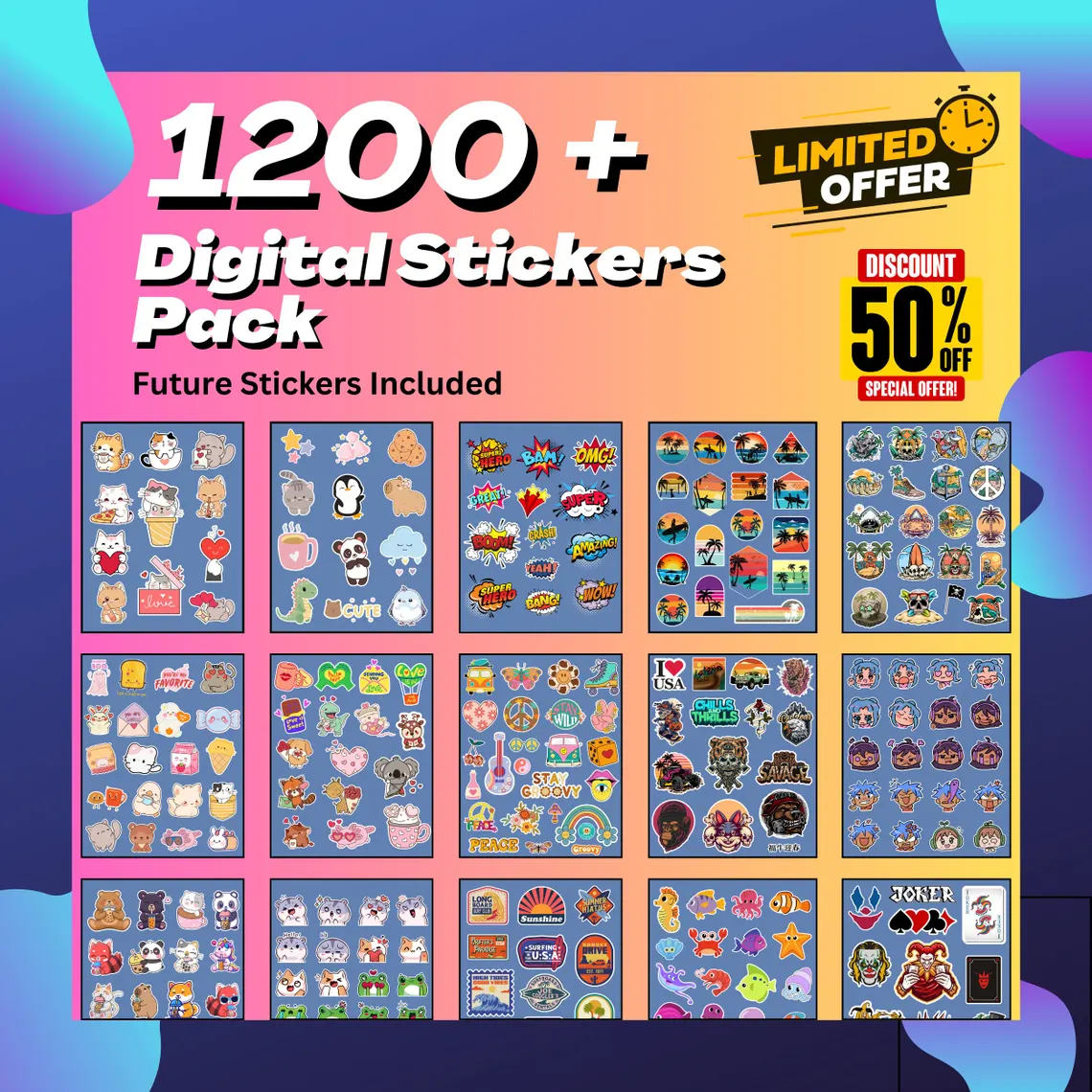 Toplu Sticker Paketi +12000 (Dijital)