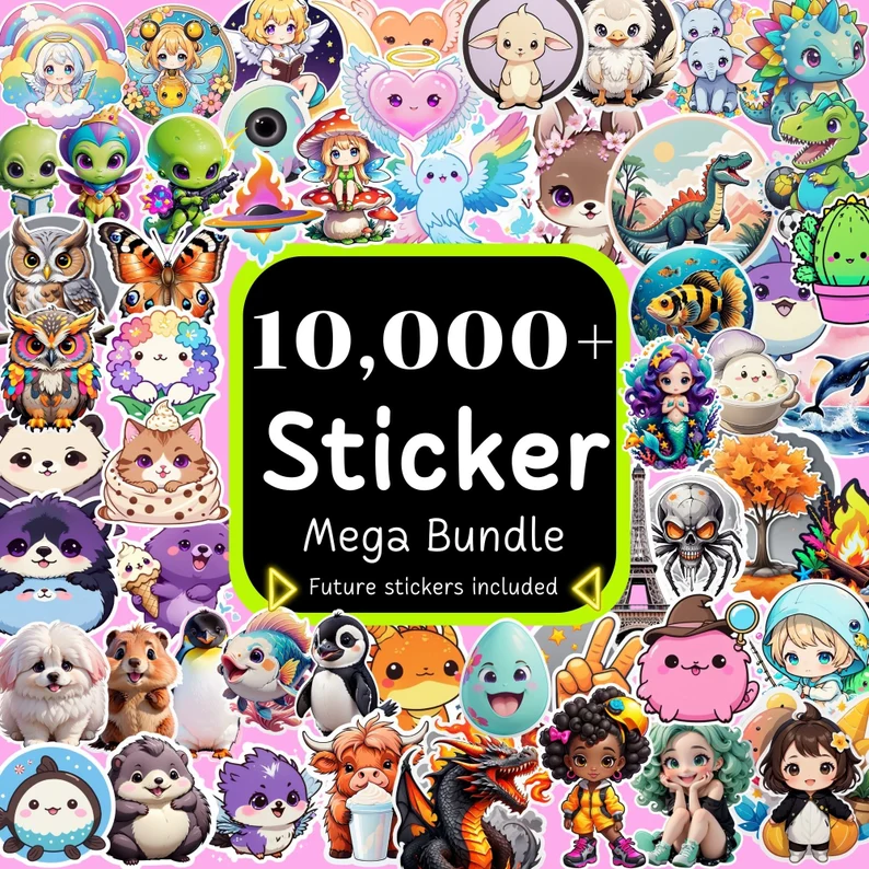 Toplu Sticker Paketi +10000 (Dijital)